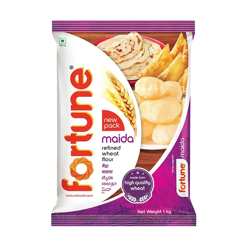 Fortune Maida 1kg – Fine Refined Wheat Flour for Baking & Snacks