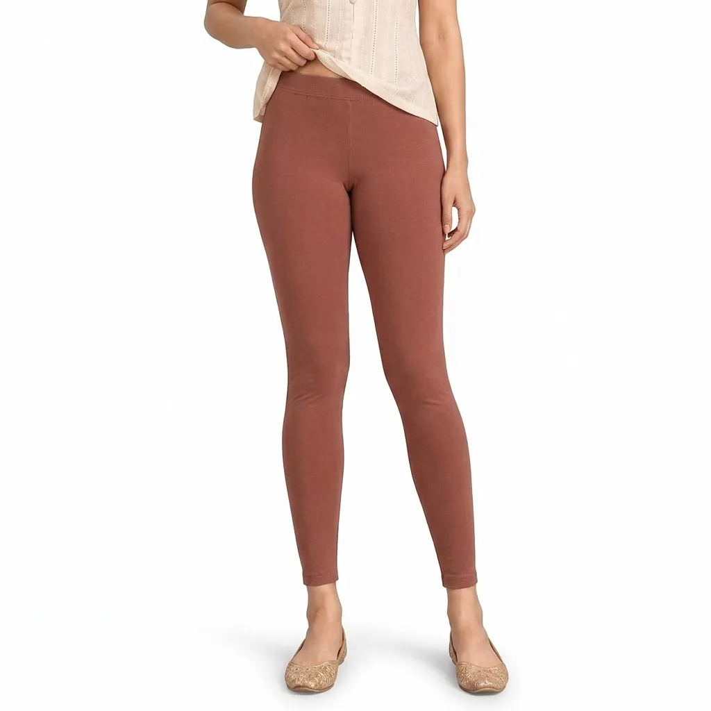 Leggings for Kurti – Fabrika16 Cotton Stretch Ankle Length, Onion, XL
