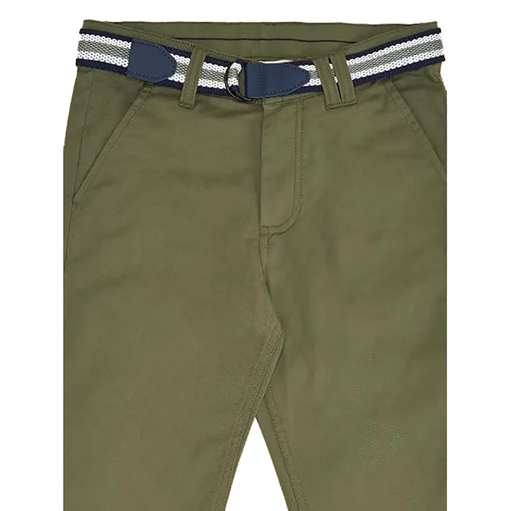 Pantaloons Junior Boys Cotton Trousers, Deep Olive, Regular Fit, Size 9–10 Years