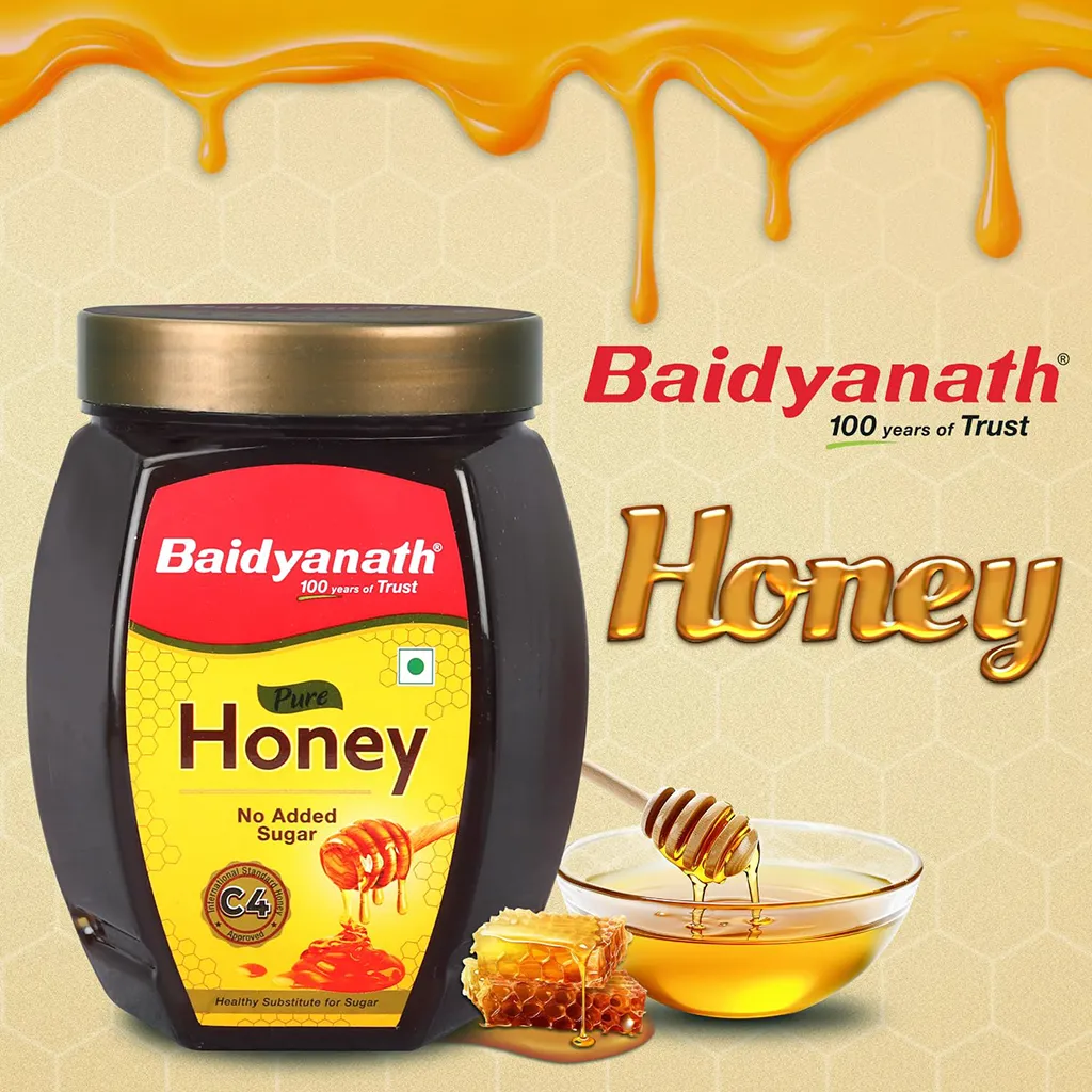 Baidyanath Ayurved Pure Honey 1kg Jar No Added Sugar Natural Immunity Booster