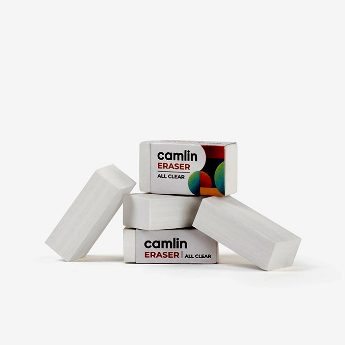 Pencil Eraser Rubber Camlin Supreme XL Dust Free Pack of 20