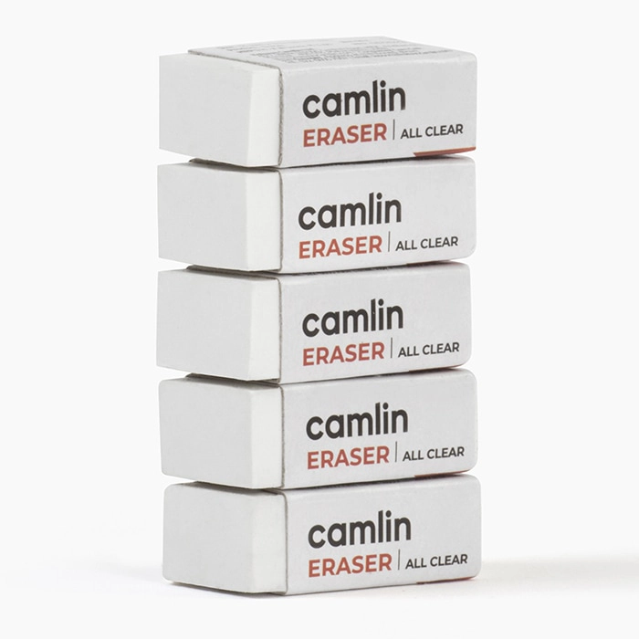 Pencil Eraser Rubber Camlin Supreme XL Dust Free Pack of 20