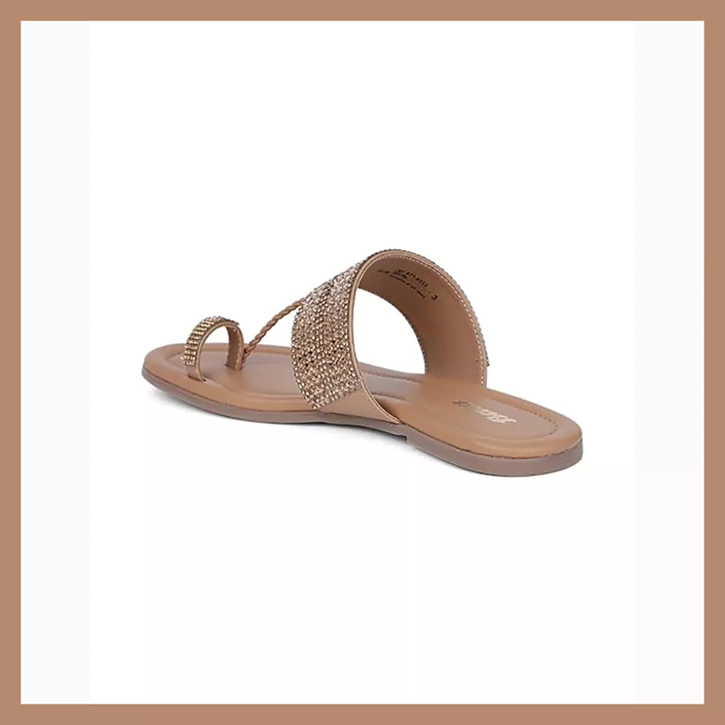 Bata Women's Slip-On Sandal Casual Flat Open Toe Tan Size 6 UK