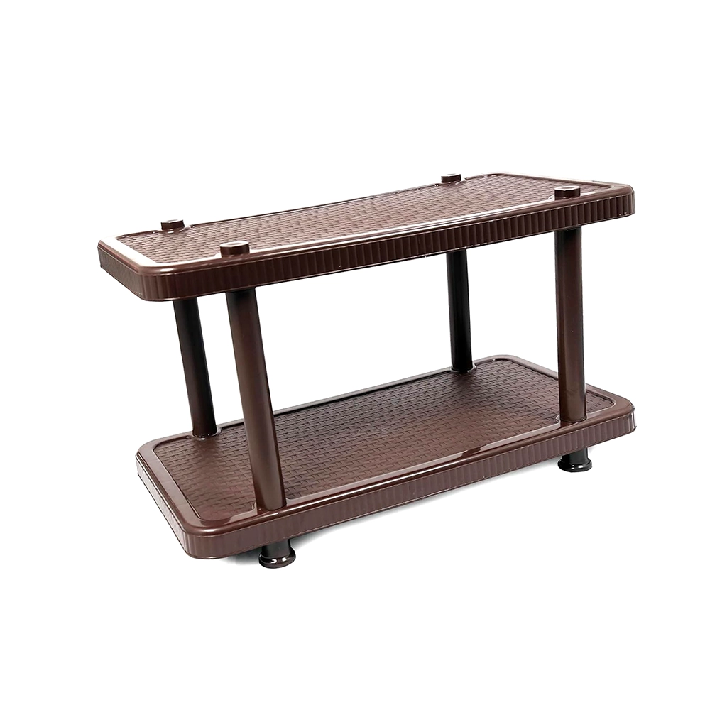 Coffee Table for Living Room Esquire Brown Plastic Cane Design Large