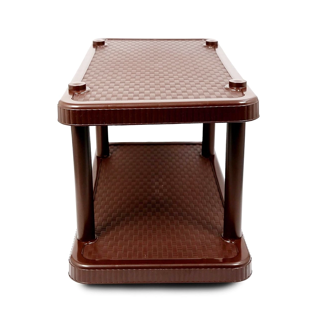 Coffee Table for Living Room Esquire Brown Plastic Cane Design Large