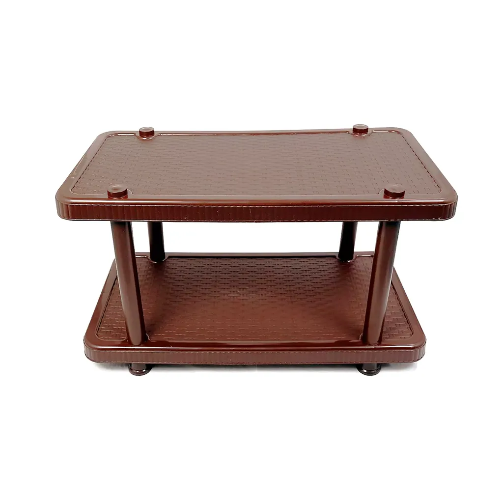 Coffee Table for Living Room Esquire Brown Plastic Cane Design Large