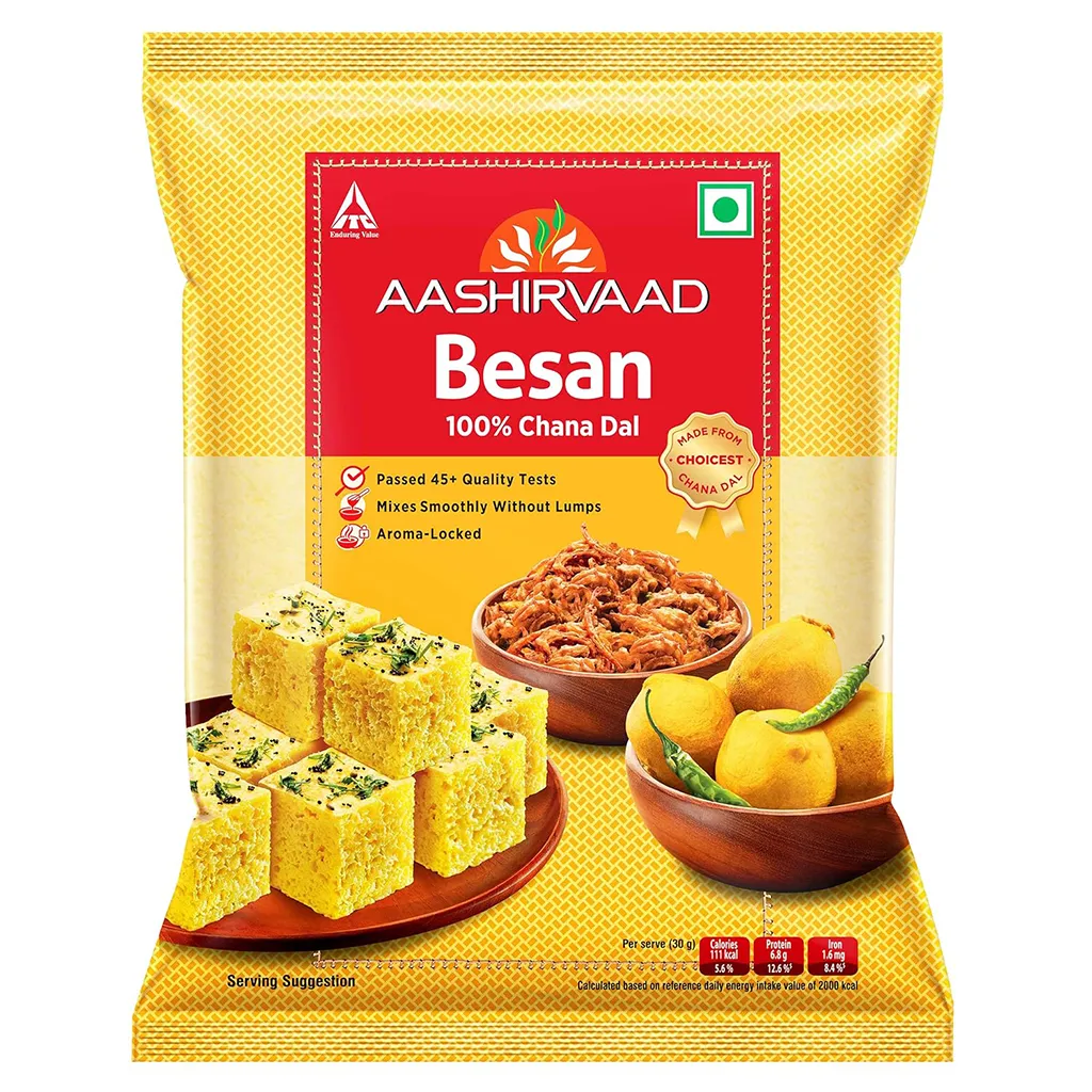 Aashirvaad Chana Dal Besan Flour 100% Bengal Gram 1 kg Pack