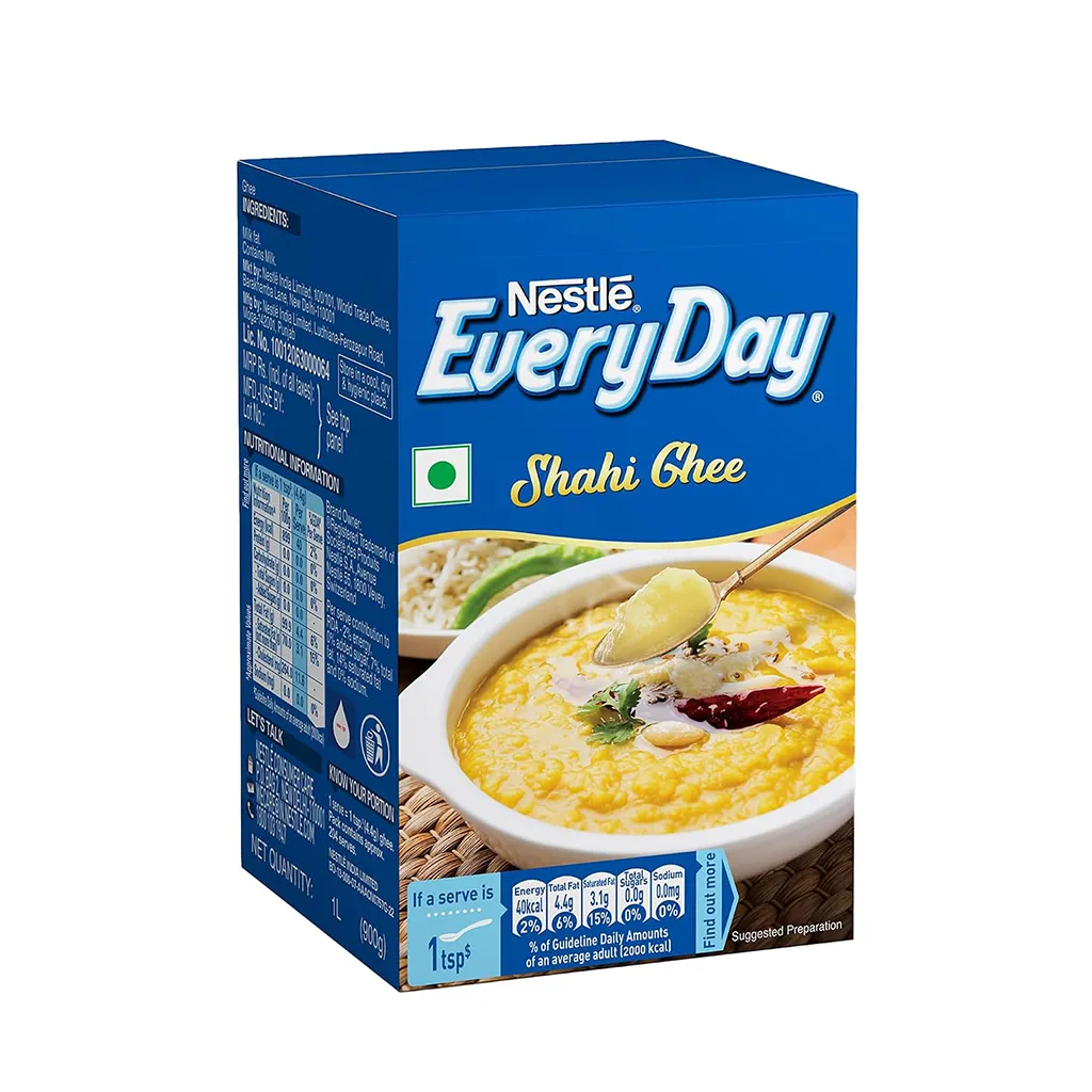 Nestlé EVERYDAY Shahi Ghee 1 L Pure Milk Fat for Cooking and Sweets