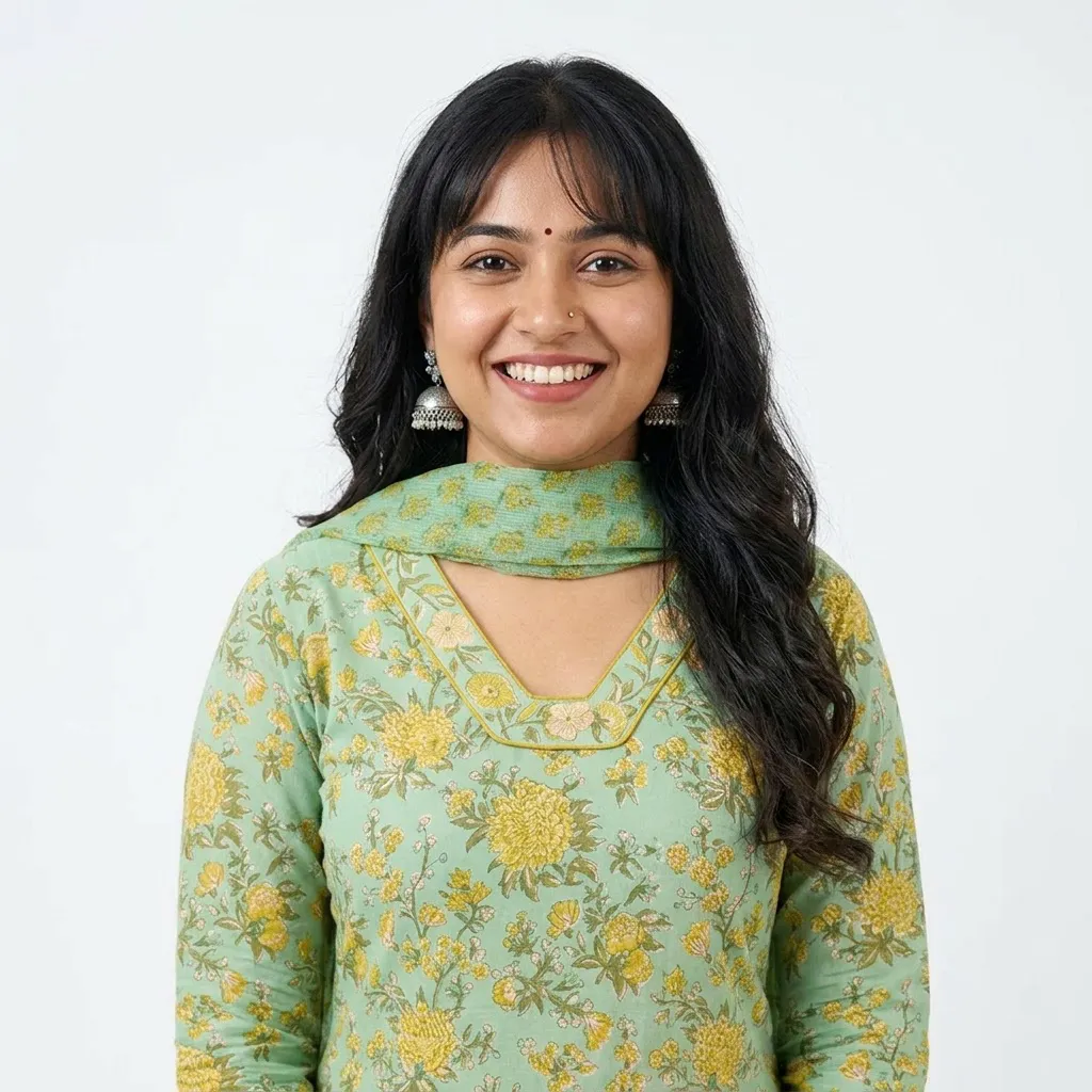 Salwar Suits for Women: Pastel Green Cotton Floral Set with Kota Dupatta