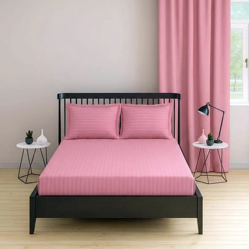 Single Bed Sheet Cotton with 2 Pillow Covers 300TC