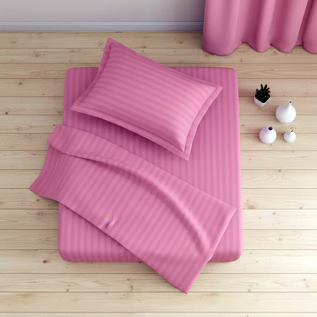 Single Bed Sheet Cotton with 2 Pillow Covers 300TC