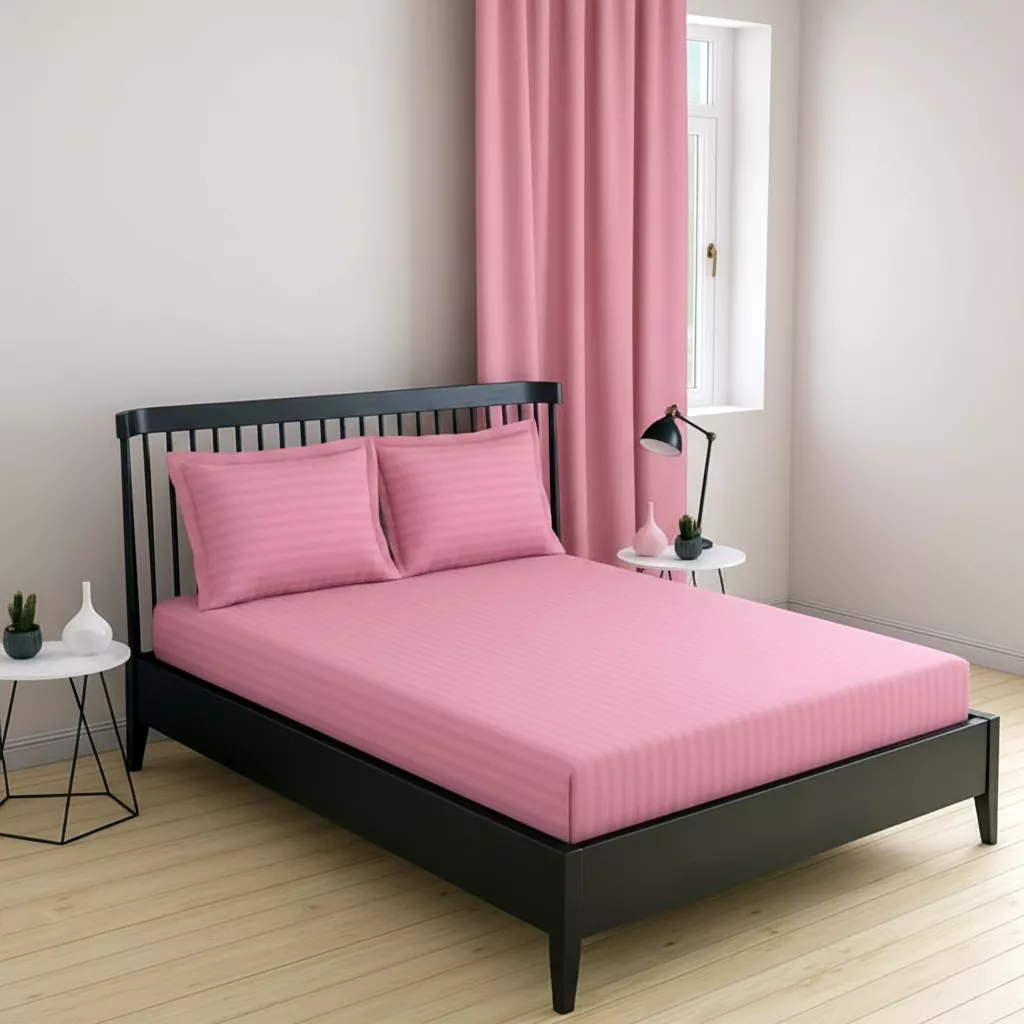 Single Bed Sheet Cotton with 2 Pillow Covers 300TC