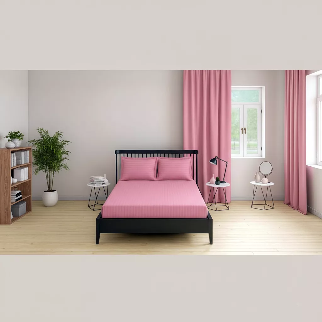 Single Bed Sheet Cotton with 2 Pillow Covers 300TC