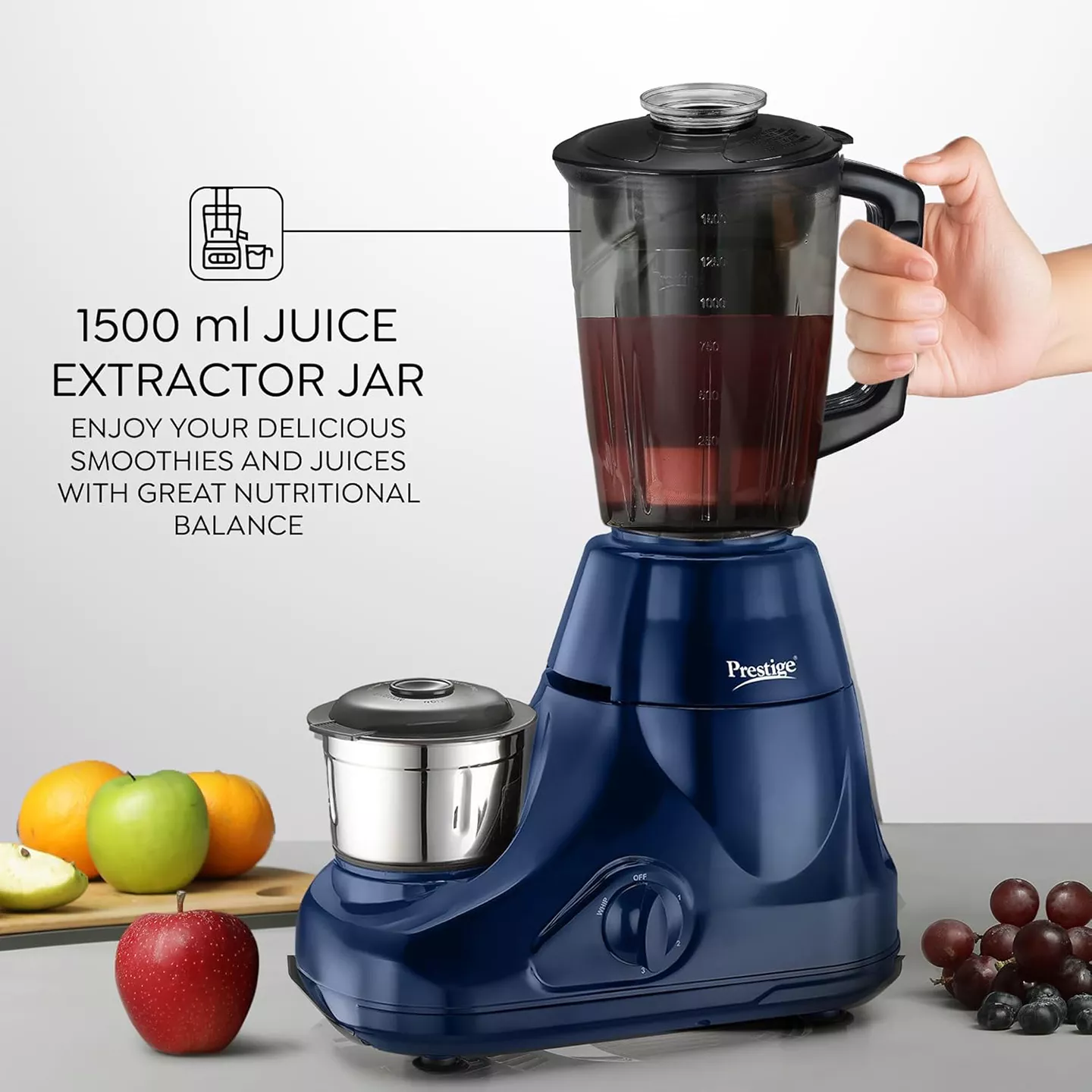 Mixer Grinder 750 Watts Prestige Astra 5 Jars Juicer Blue