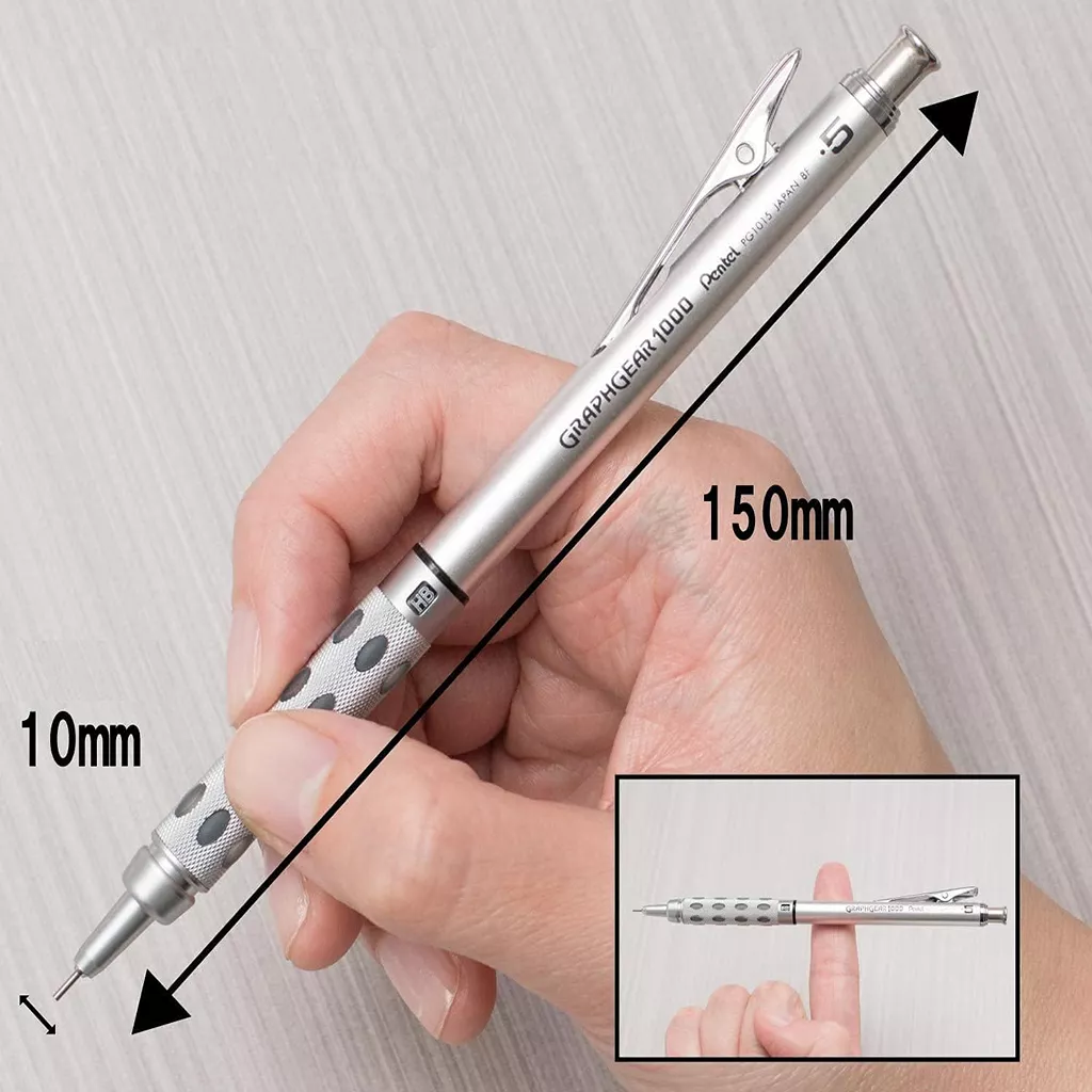 Precision Mechanical Pencil Pentel GraphGear 1000 0.5mm Pack