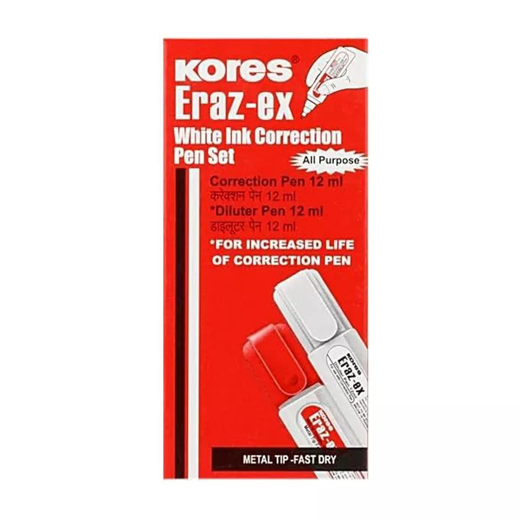 Erasable Ink Pens Girirajji Correction Whitener Set of 2