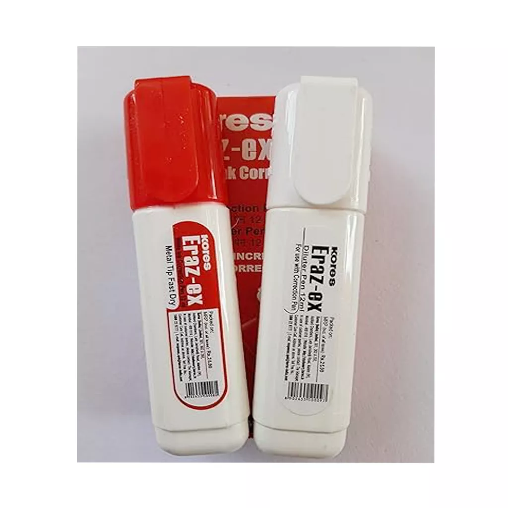 Erasable Ink Pens Girirajji Correction Whitener Set of 2